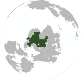 Location of Kloistan (dark green)