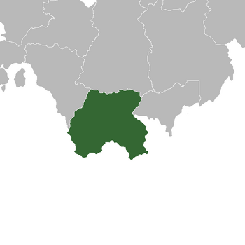 Location of Yanuban (dark green) In Audonia (gray)