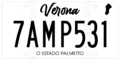 Verona Retro Classic, based on the original plate Verona issued