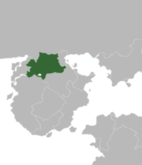 Location of Caracua (green) in Cusinaut (gray).