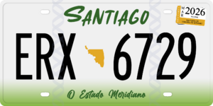 Santigo Standard License Plate.png
