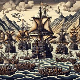 Albalitorian fleet fights the Loa at Bahía Creciente