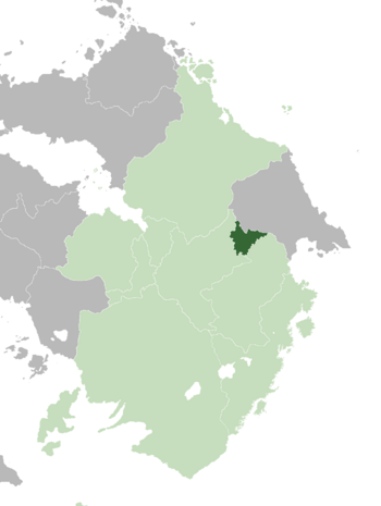       Location of Lutsana (green) in Levantia (gray)