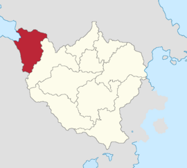 Location of Hollona and Diorisia (dark green) in the Deric States
