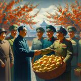 Painting of the peace process between the Daxian government and the Communists