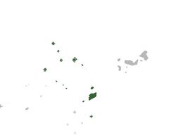 Saukhin Islands, highlighted in green