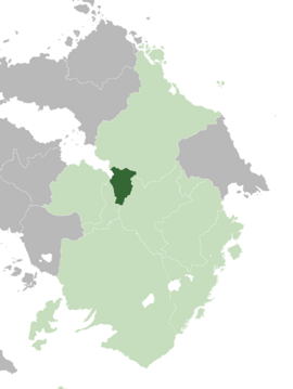 Location of Hollona and Diorisia (dark green) in Levantia
