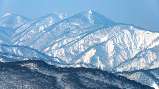 Rolling mountains in Hakusan prefecture