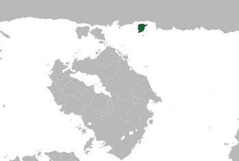       Location of Olmeria (dark green) In XXX (gray)
