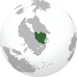 Location of the Deric States (dark green)