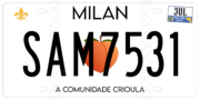 Thumbnail for File:Milan license plate option 2.png