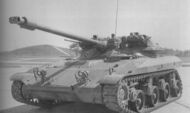 A photo of a DRD 'Iron-Hawk' light tank (1954).