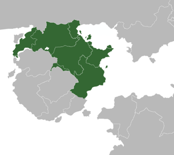 The Northern Confederation in 2000 with modern borders